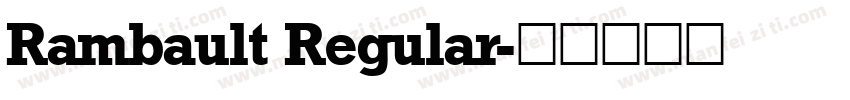 Rambault Regular字体转换